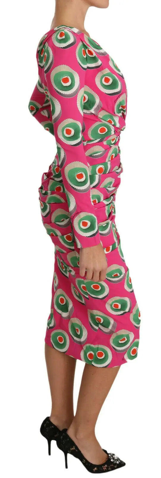 Dolce & Gabbana Elegant Pink Silk Sheath Bodycon Dress Dolce & Gabbana