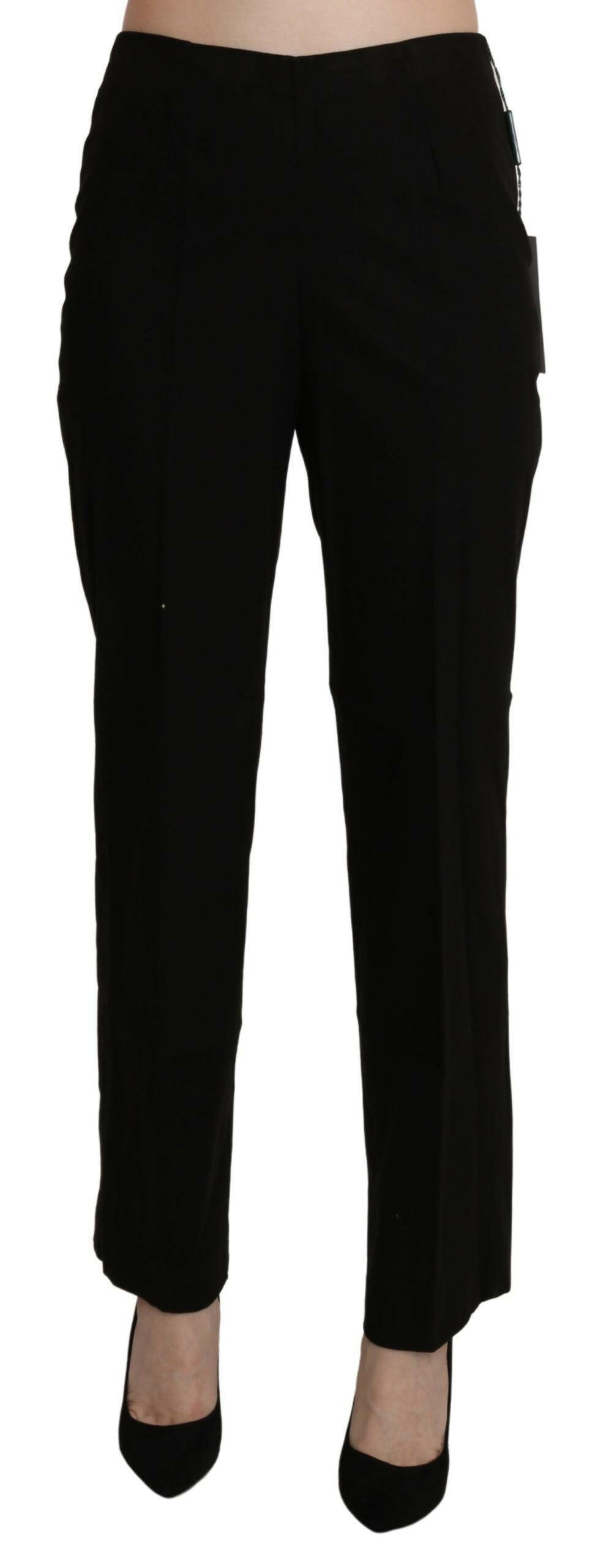 BENCIVENGA Black High Waist Straight Dress Trouser Pant.