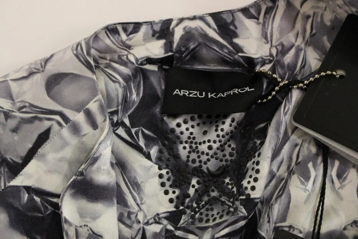 Arzu Kaprol Exquisite Silk Sleeveless Blouse in Multicolor Arzu Kaprol