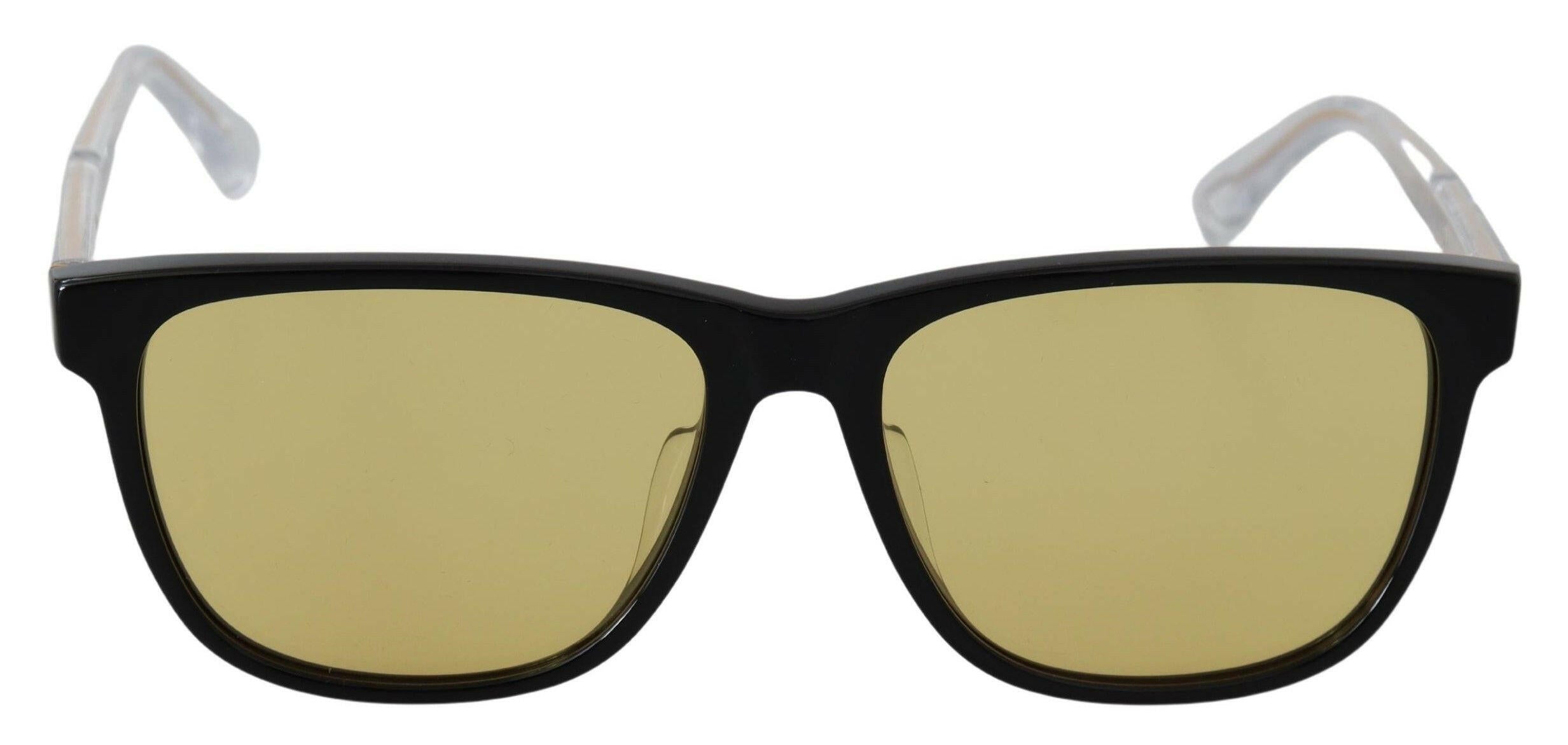 Diesel Black Frame DL0330-D 01E 57 Yellow Transparent Lenses Sunglasses.
