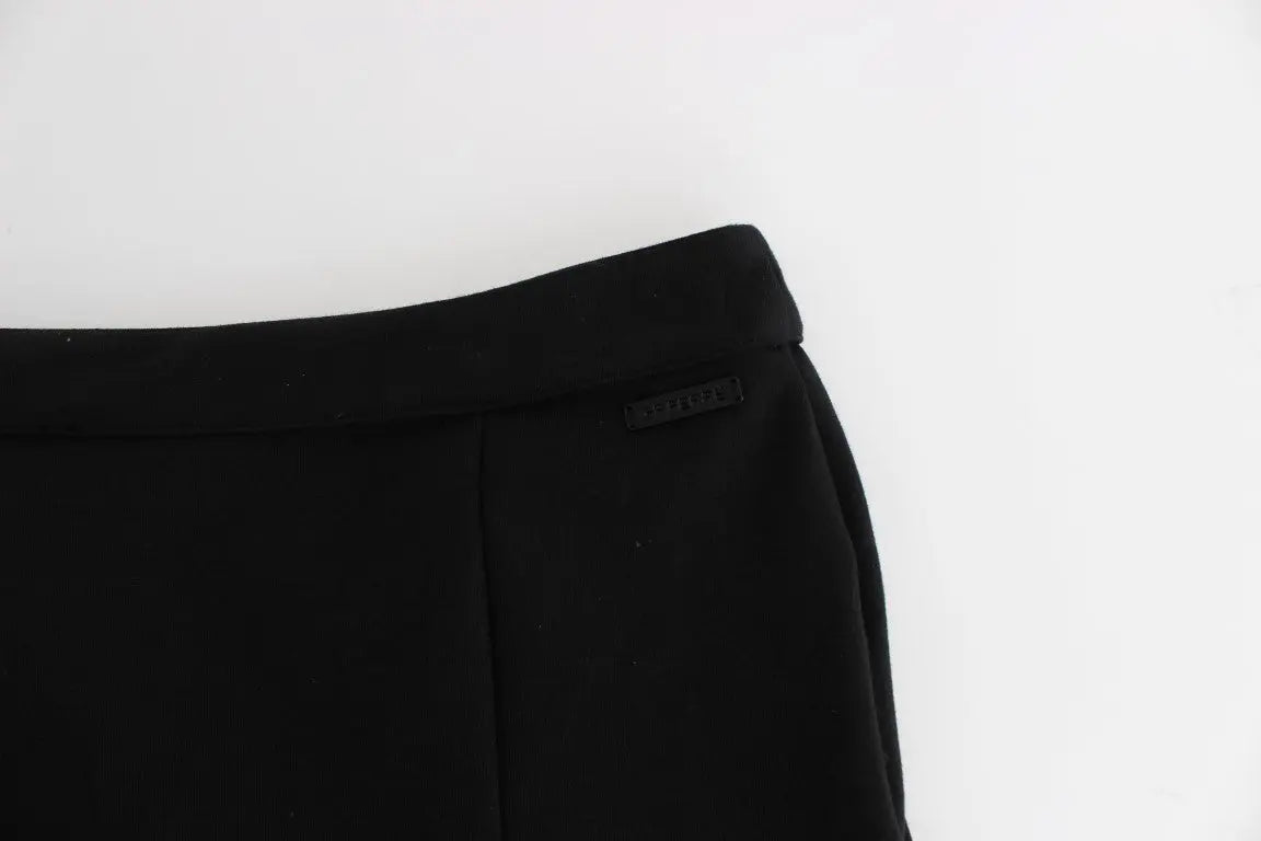 GF Ferre Chic Black Pencil Skirt Knee Length with Side Zip - MaraFormigone