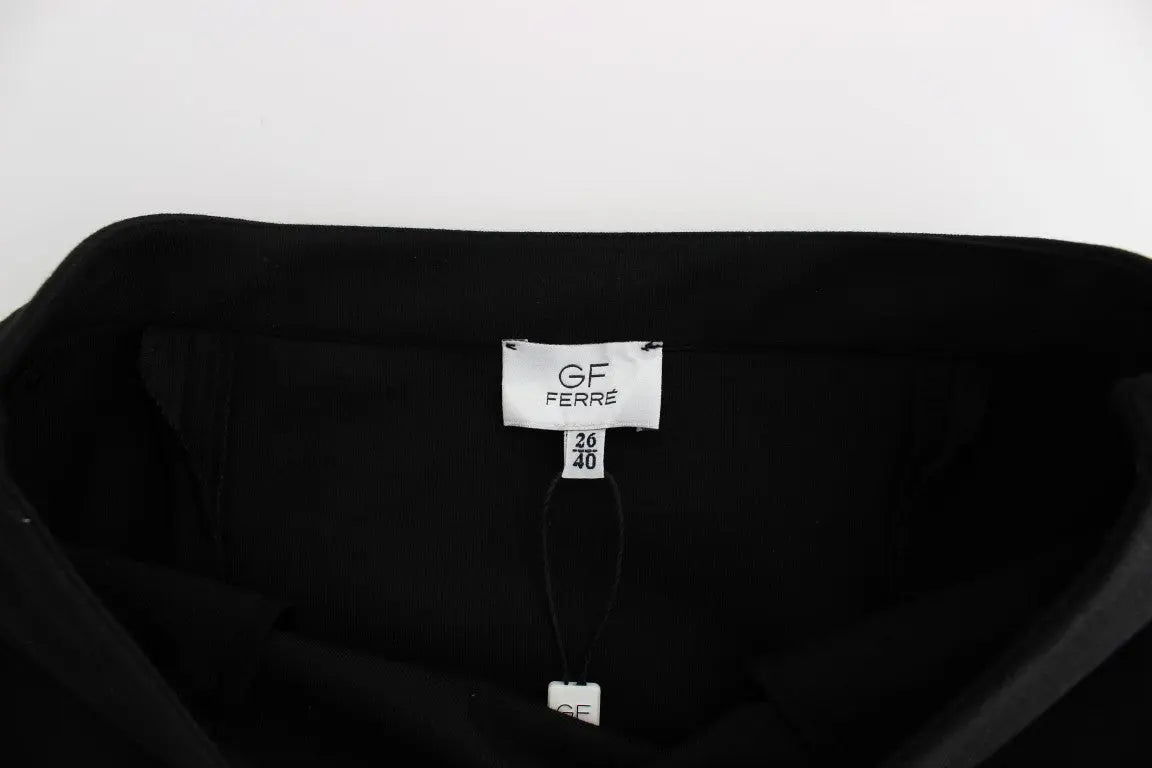 GF Ferre Chic Black Pencil Skirt Knee Length with Side Zip - MaraFormigone