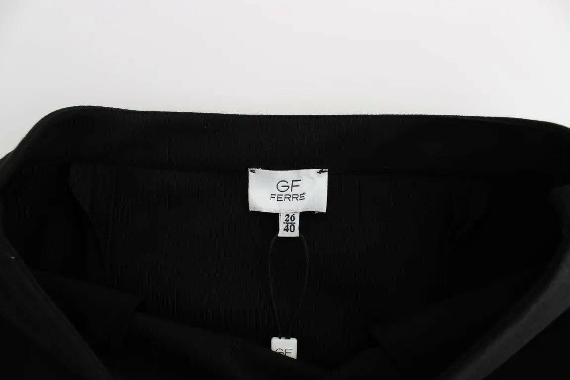 GF Ferre Black Straight Pencil Skirt.