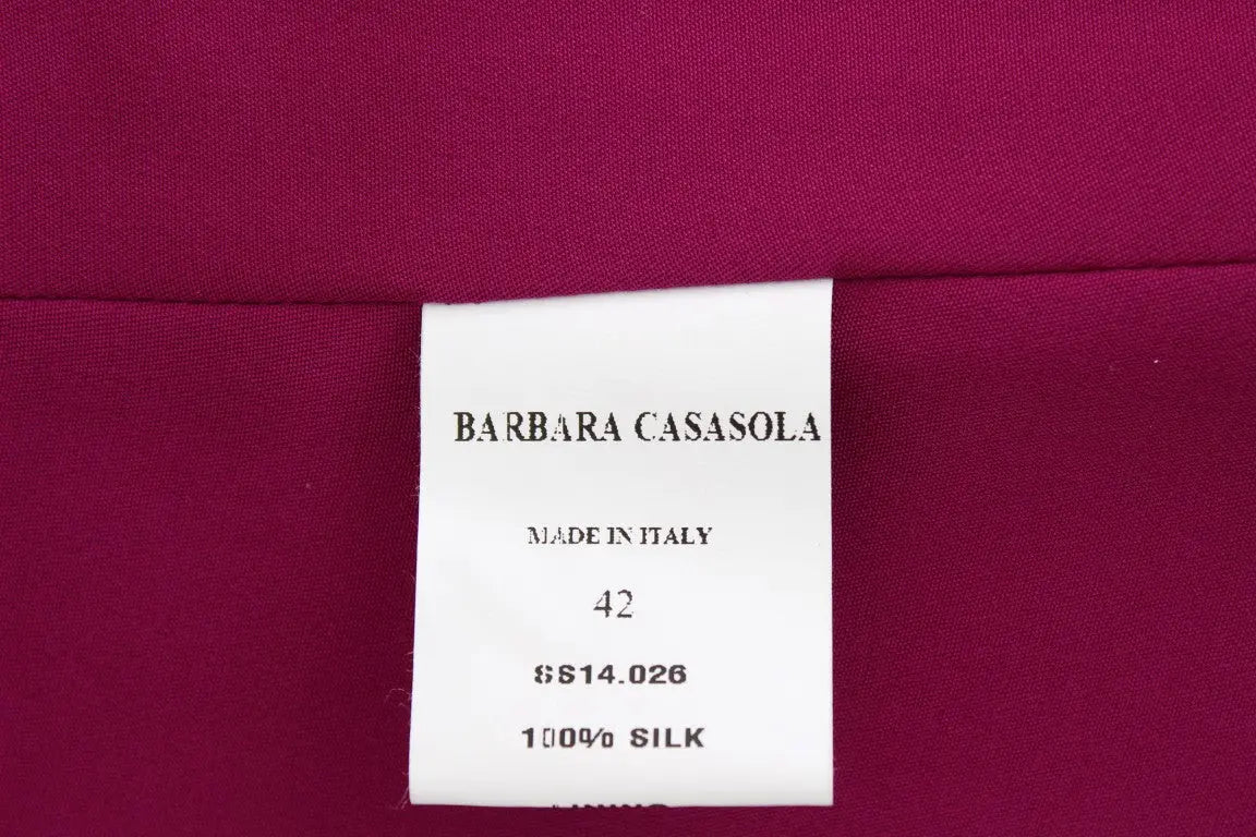 Barbara Casasola Stunning Silk Sleeveless Purple Blouse Barbara Casasola
