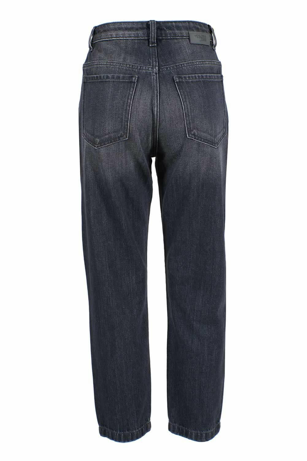 Yes Zee Black Cotton Women's High-Waisted Jeans.