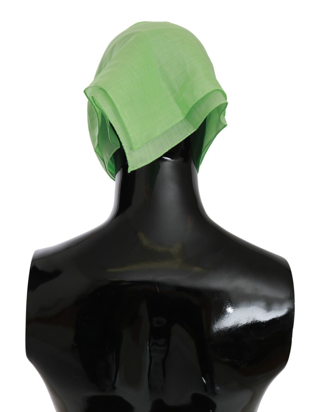 Versace Apple Green Linen Square Foulard Head Wrap Scarf Versace
