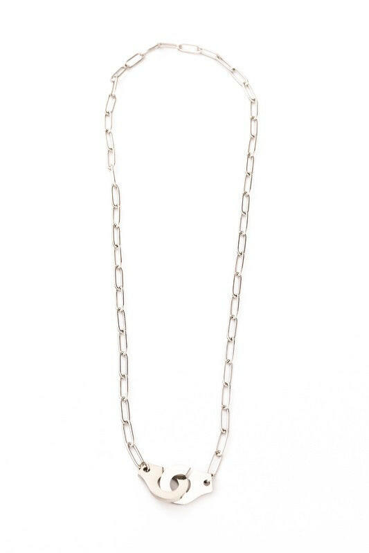 18K Stainless Steel Handcuff Necklace.