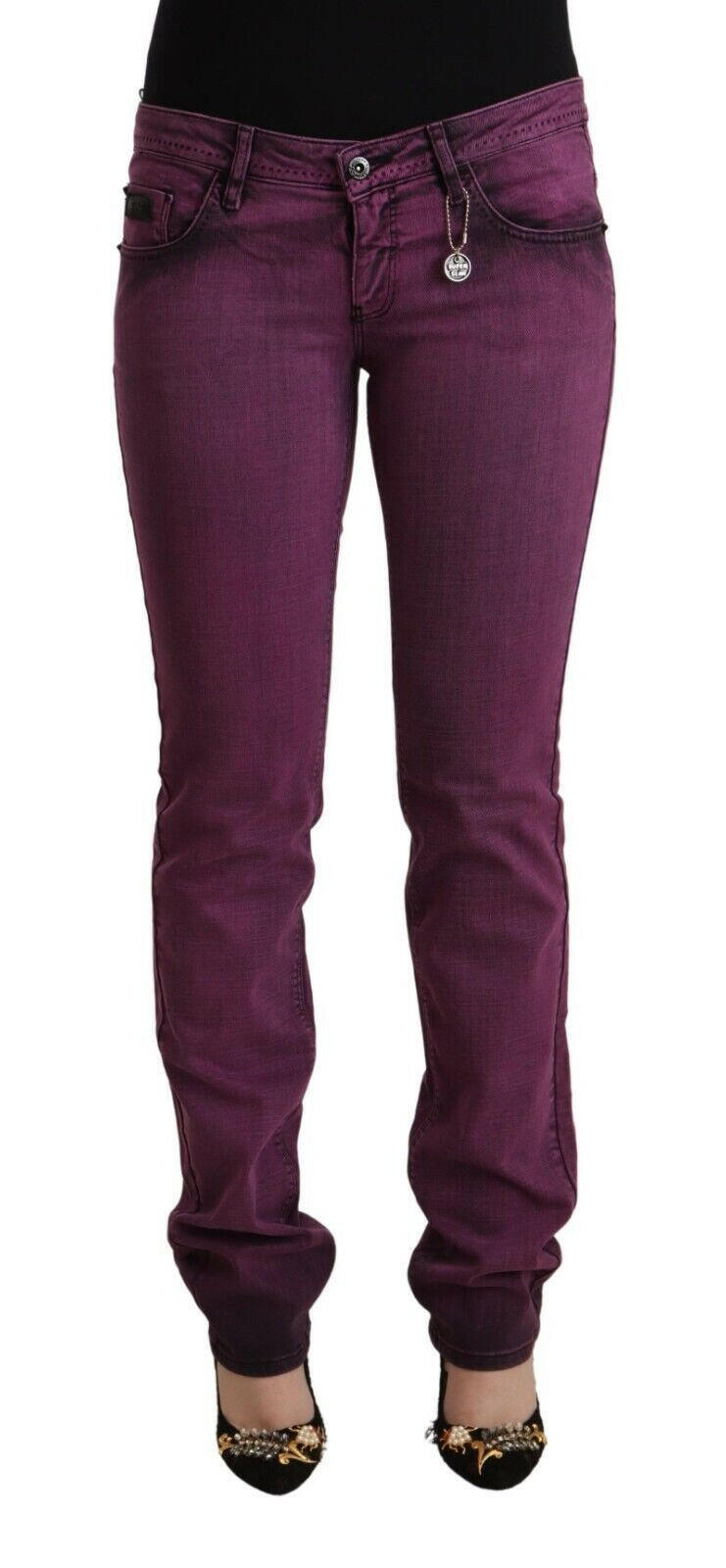 Costume National Purple Cotton Stretch Slim Fit Denim Jeans.