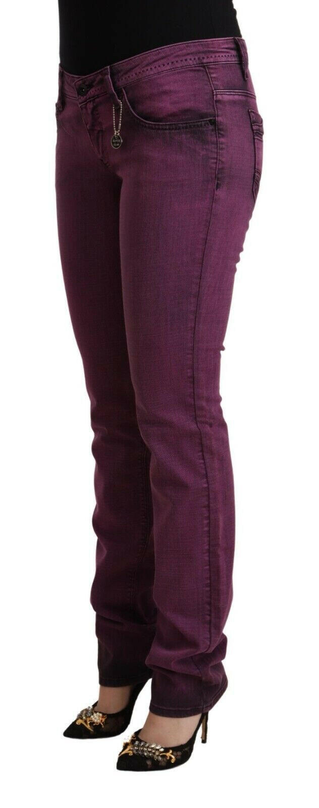 Costume National Purple Cotton Stretch Slim Fit Denim Jeans.