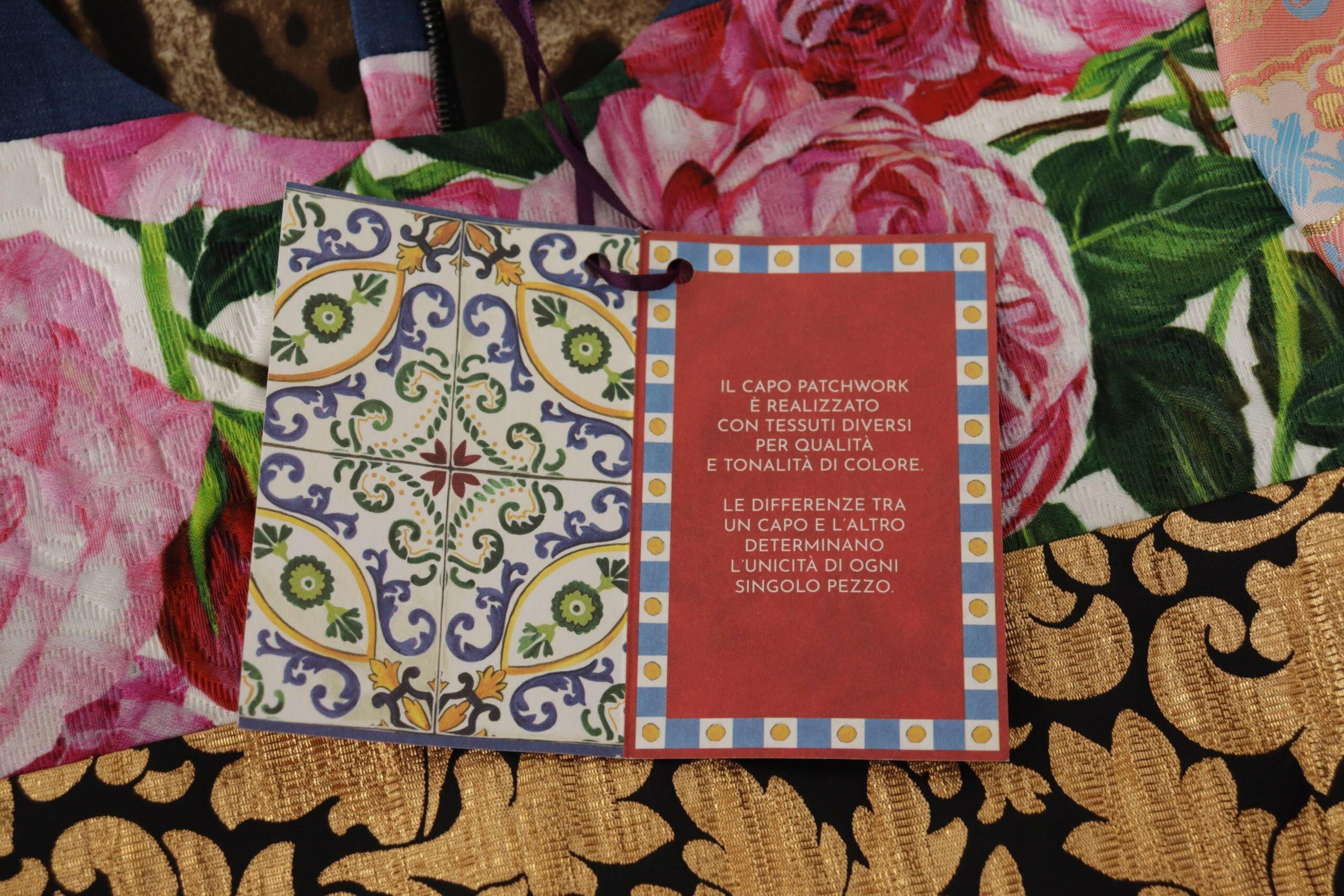 Dolce & Gabbana Multicolor Pachwork Floral Sheath Jaquard Mini Gown Dress.