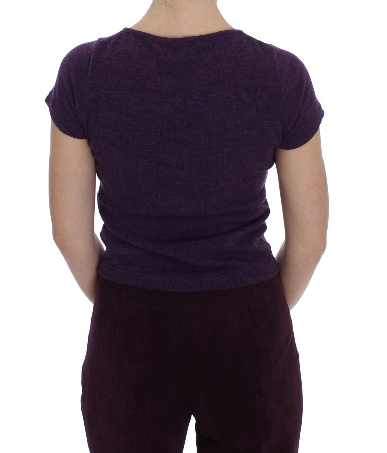 BENCIVENGA Elegant Purple Wool Blend Three Piece Suit Set BENCIVENGA