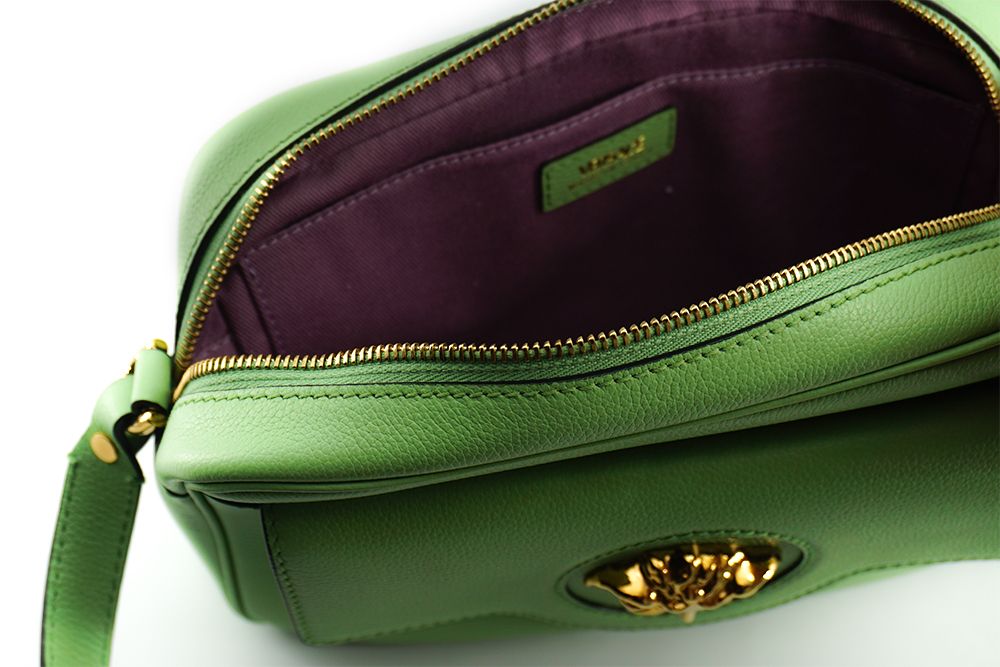 Versace Elegant Mint Green Leather Camera Case Bag Versace