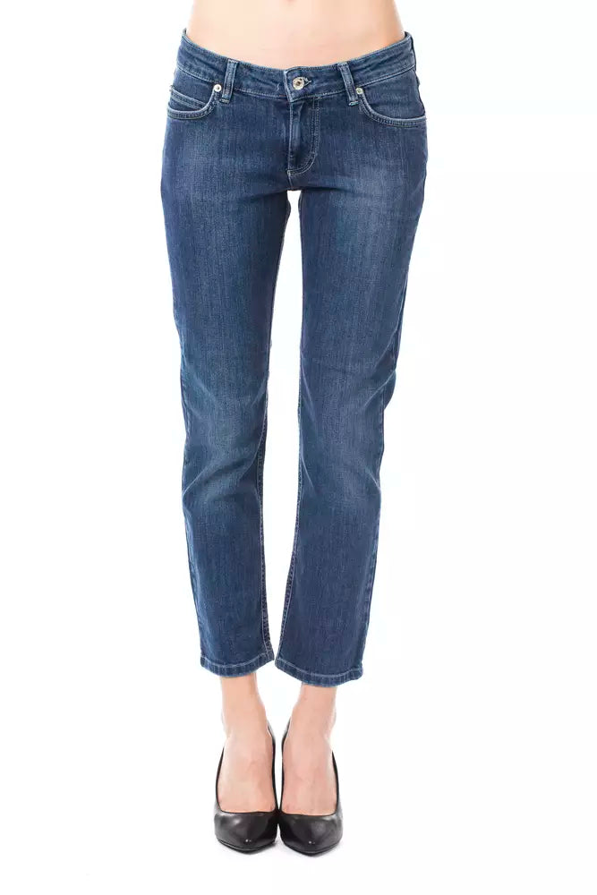 Ungaro Fever Light Blue Cotton Women Jeans.