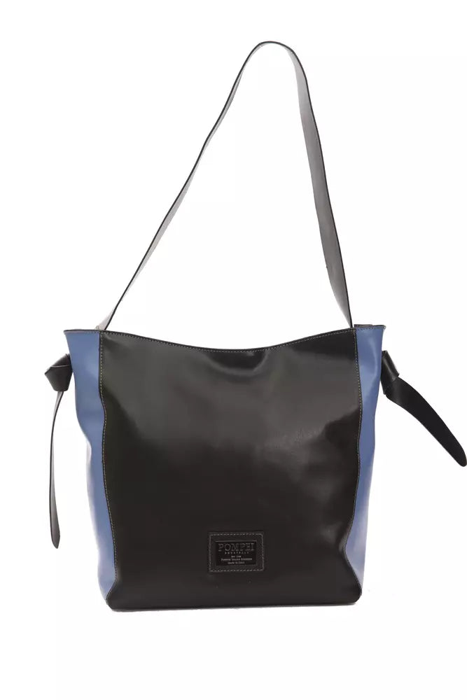 Pompei Donatella Black Leather Women Shoulder Bag.