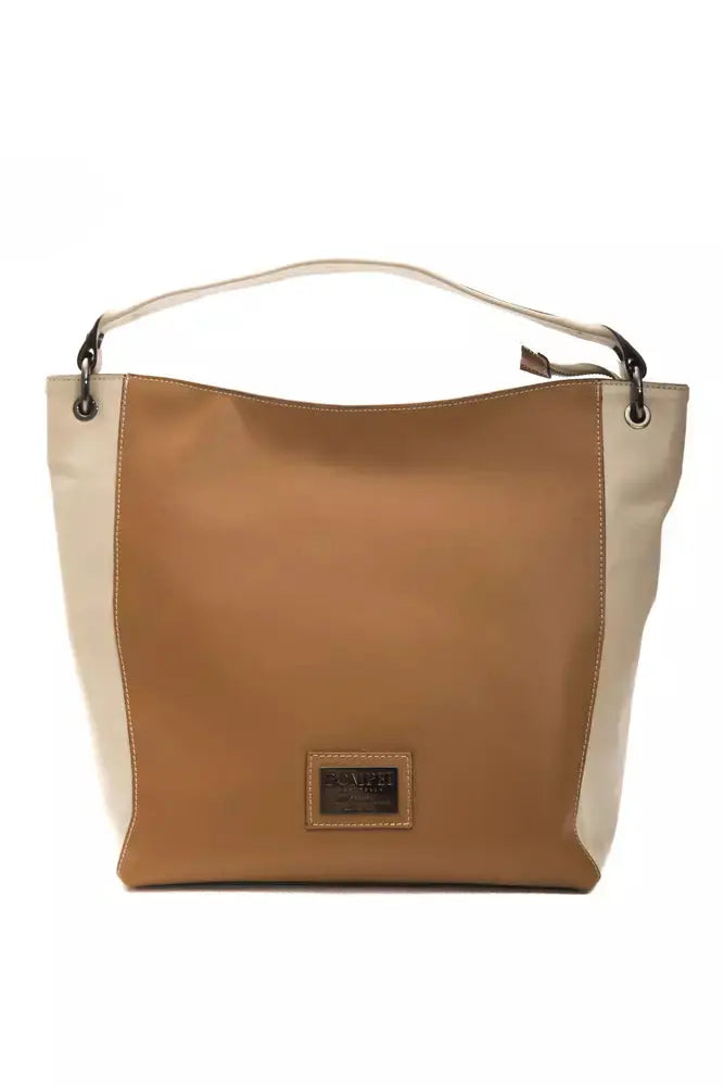Pompei Donatella Brown Leather Women Shoulder Bag.
