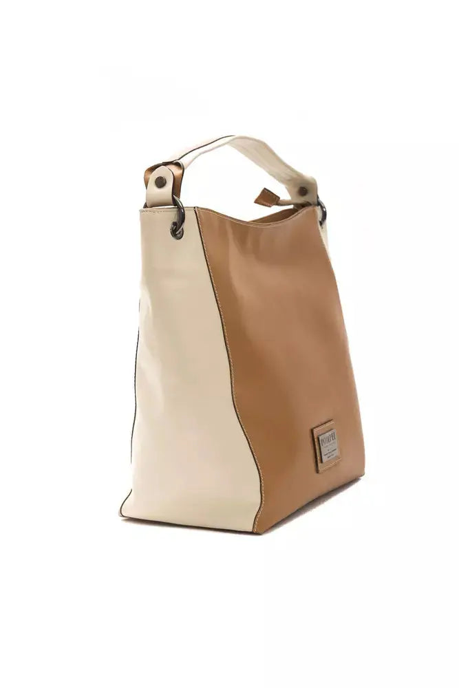 Pompei Donatella Brown Leather Women Shoulder Bag.