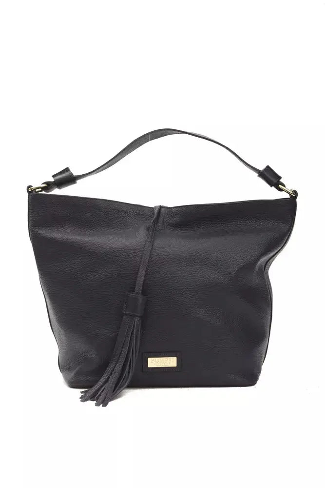 Pompei Donatella Gray Leather Women Shoulder Bag.