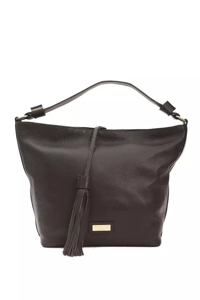 Pompei Donatella Brown Leather Women Shoulder Bag.