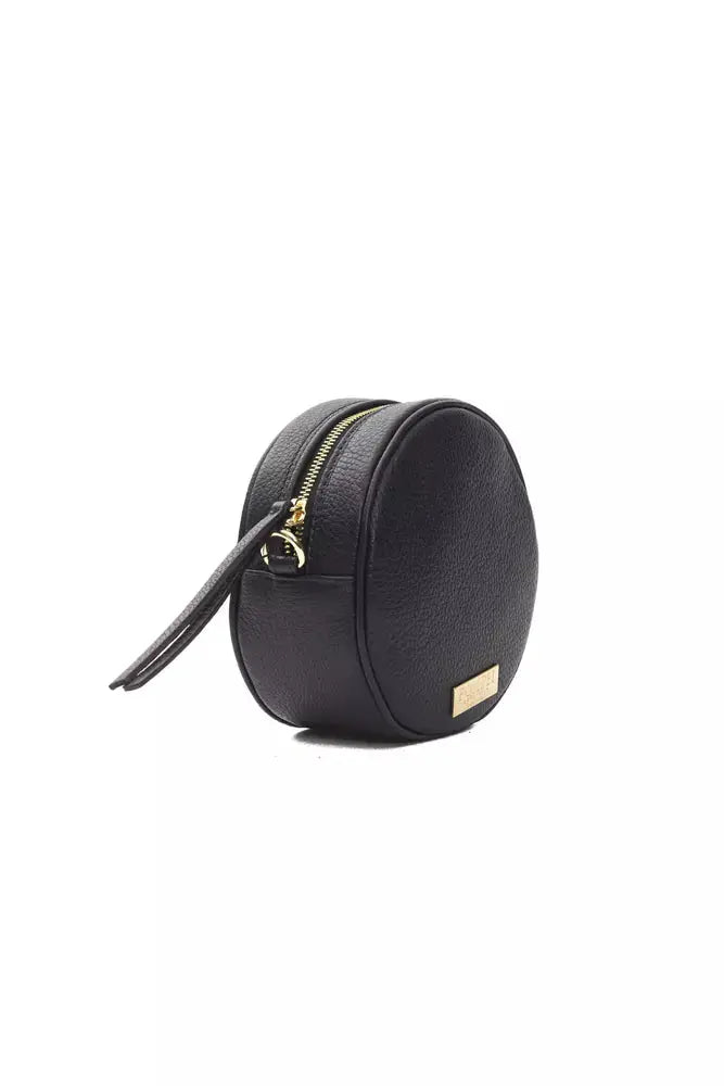 Pompei Donatella Gray Leather Women Crossbody Bag.