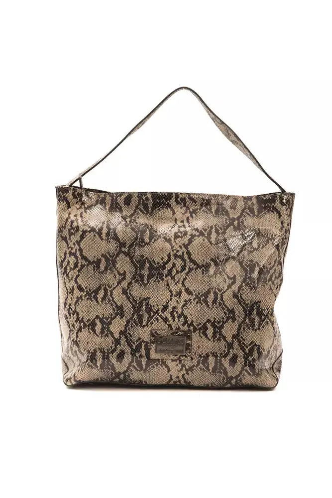 Pompei Donatella Brown Leather Women Shoulder Bag.