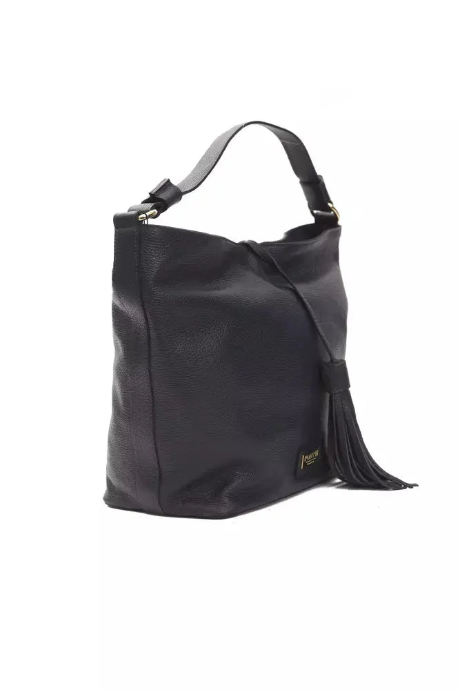 Pompei Donatella Gray Leather Women Shoulder Bag.