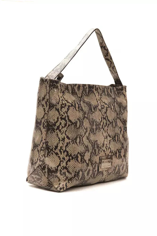 Pompei Donatella Brown Leather Women Shoulder Bag.