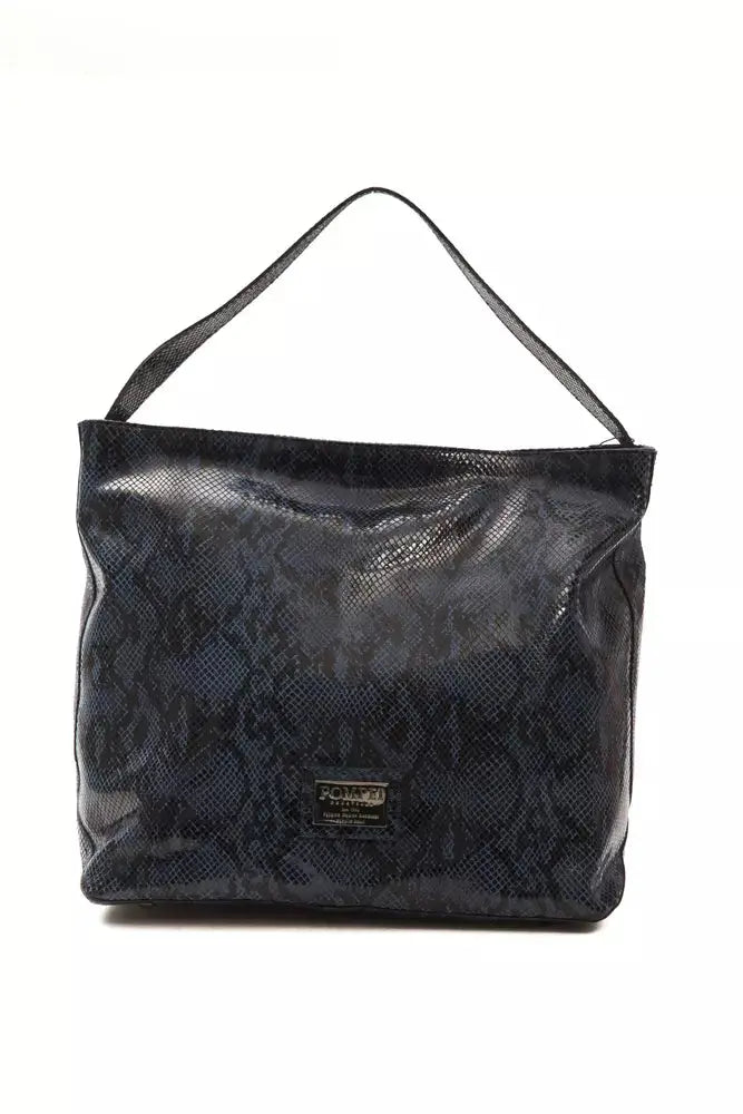 Pompei Donatella Blue Leather Women Shoulder Bag.