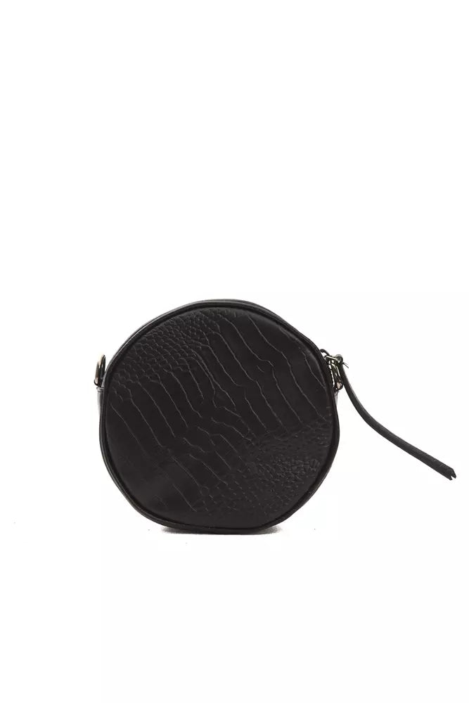 Pompei Donatella Black Leather Women Crossbody Pompei Donatella