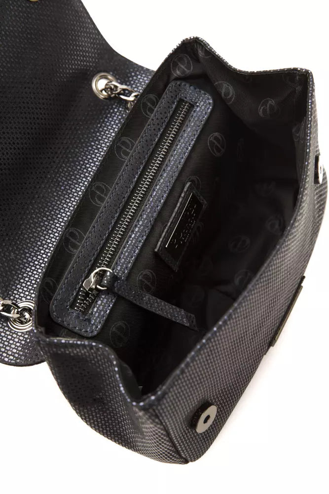 Pompei Donatella Blue Leather Women Crossbody Pompei Donatella