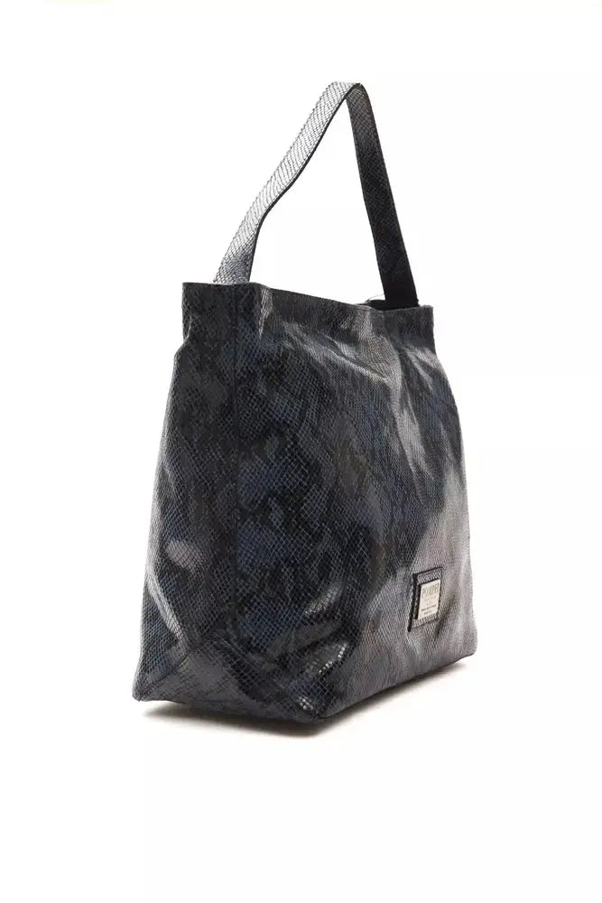 Pompei Donatella Blue Leather Women Shoulder Bag.