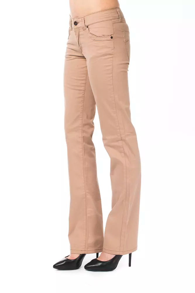 Ungaro Fever Beige Cotton Women Pant.