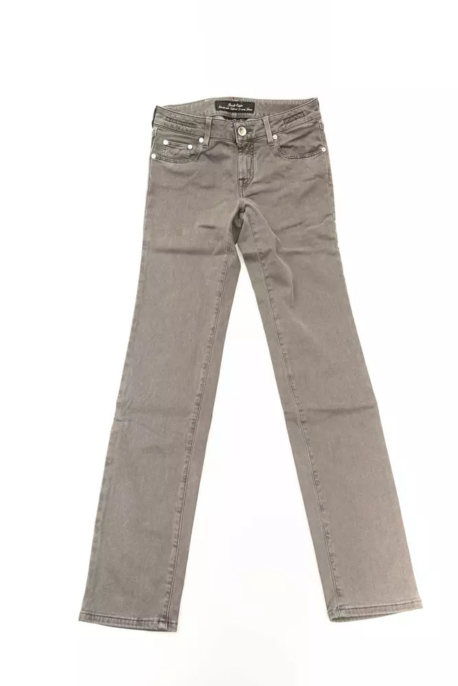 Jacob Cohen Gray Cotton Women Jeans.