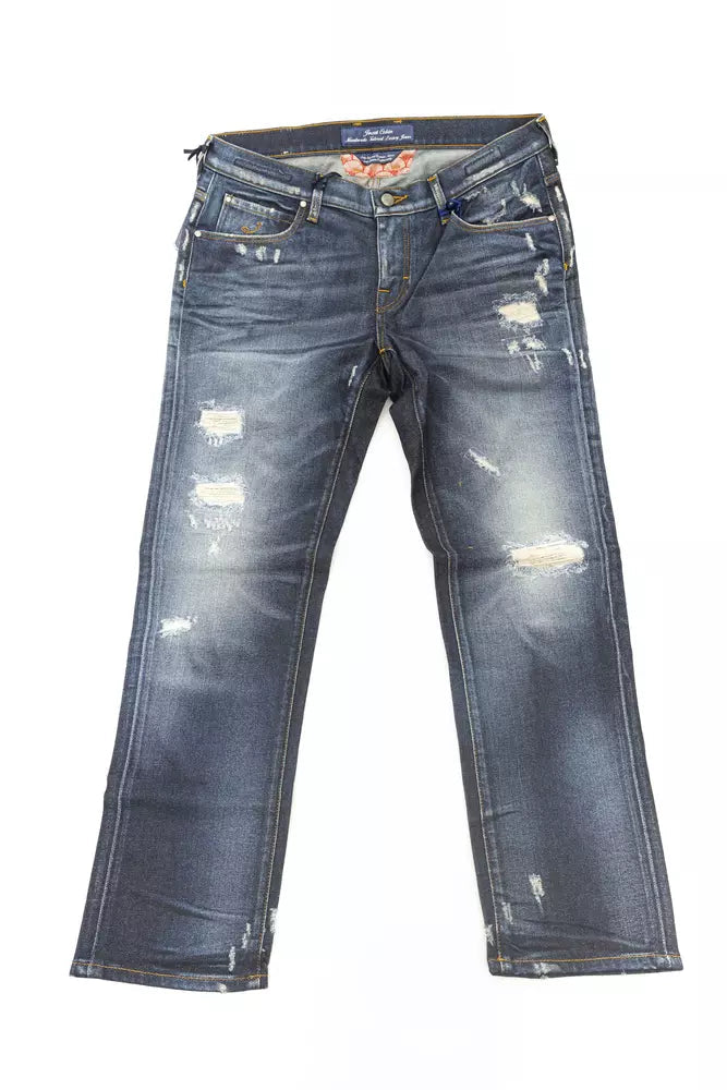 Jacob Cohen Blue Cotton Women Jeans.