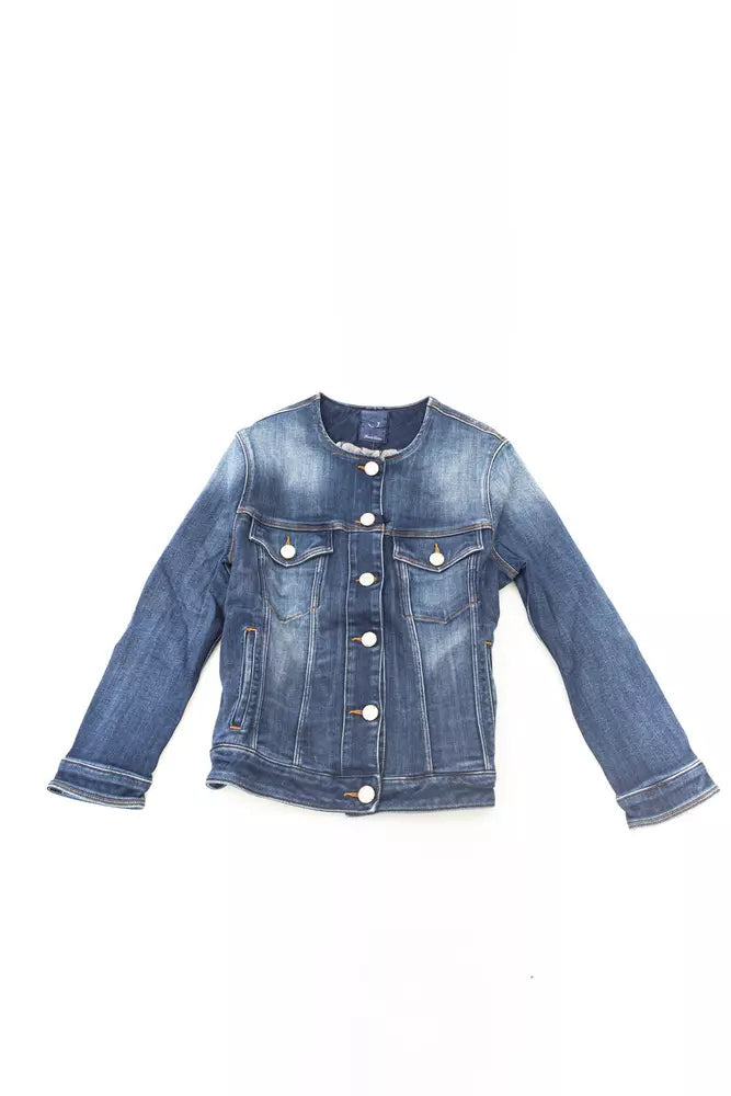 Jacob Cohen Blue Cotton Women Jacket.