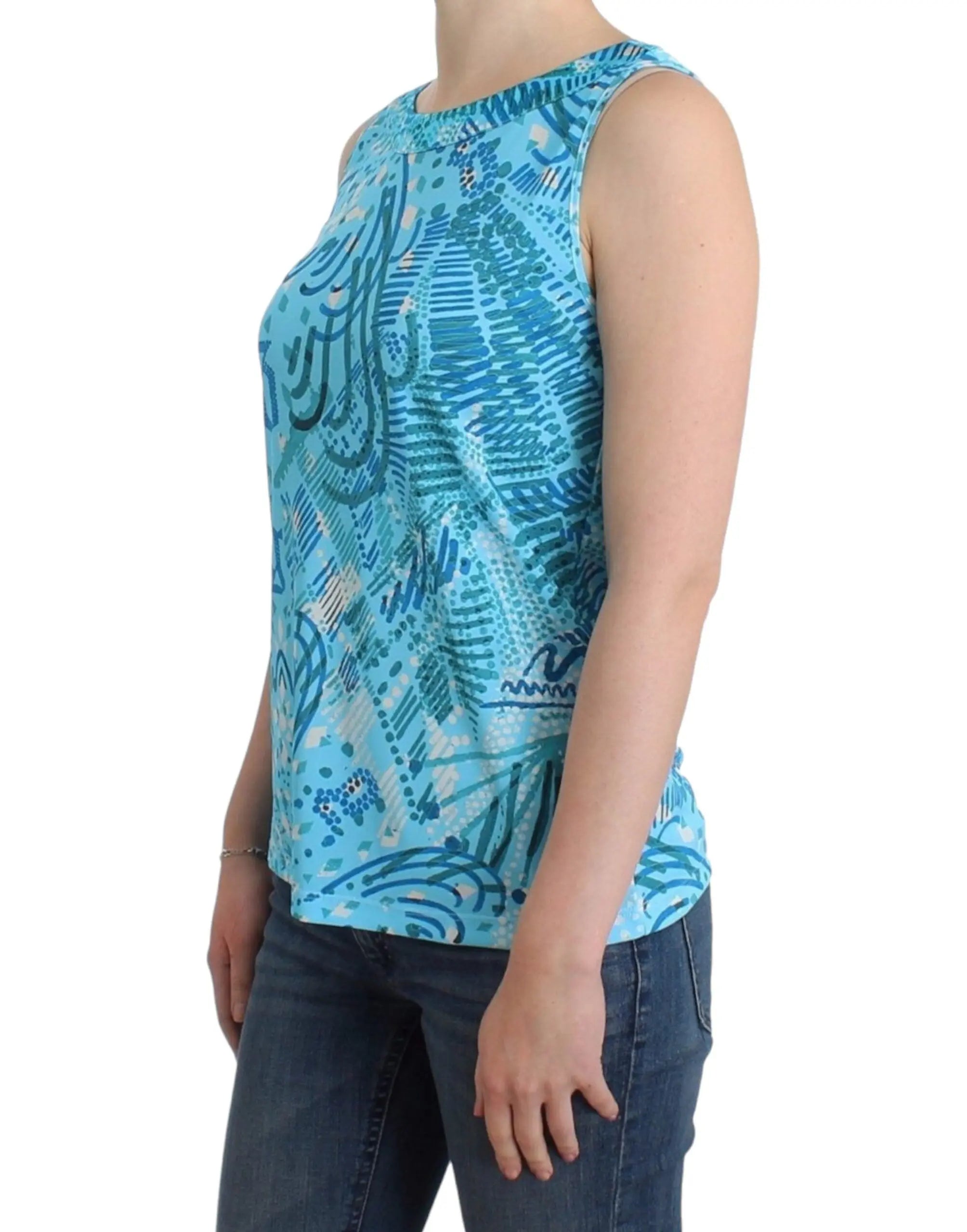John Galliano Elegant Sleeveless Silk-Detailed Top John Galliano