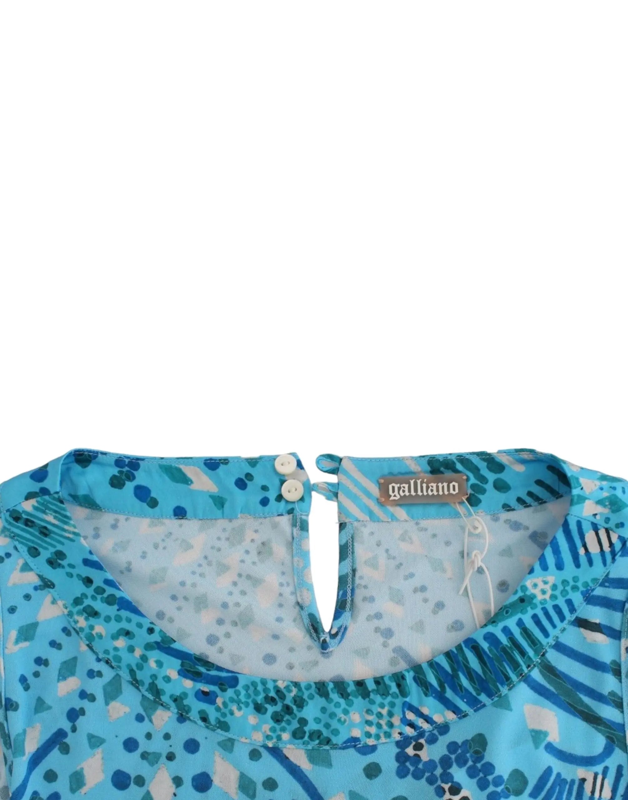 John Galliano Elegant Sleeveless Silk-Detailed Top John Galliano
