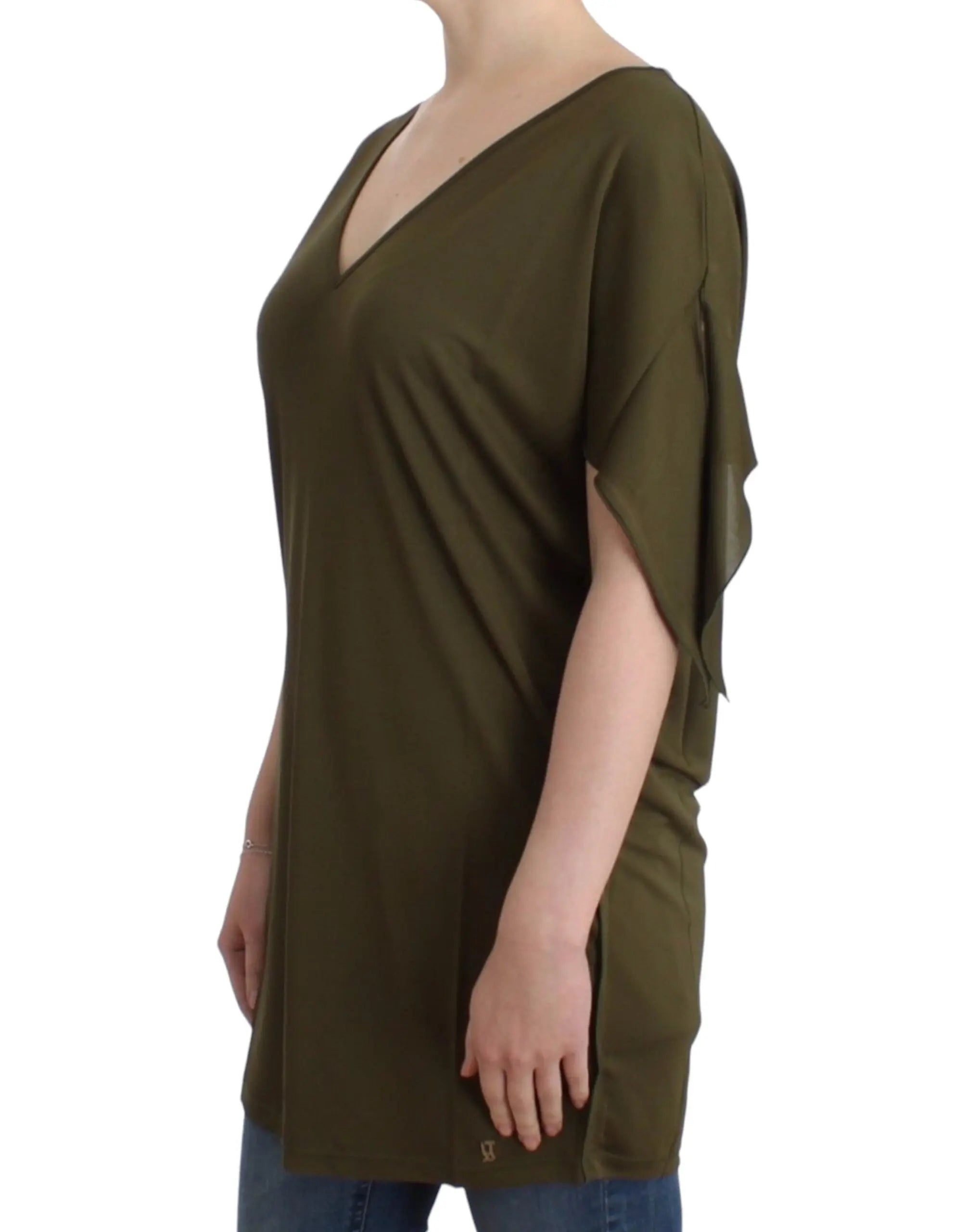 John Galliano Emerald Elegance Rayon Blouse John Galliano