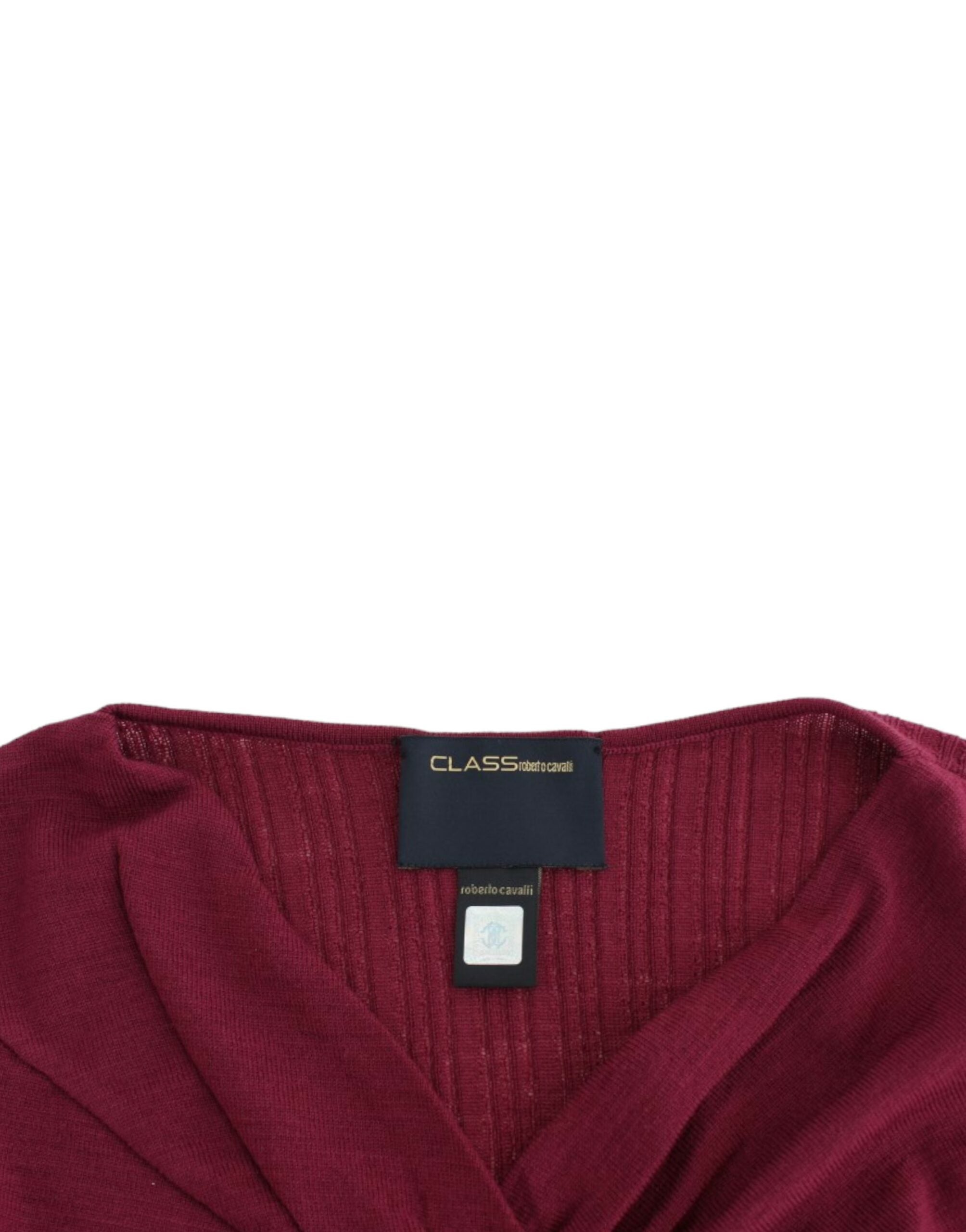 Cavalli Purple knitted wool sweater Cavalli