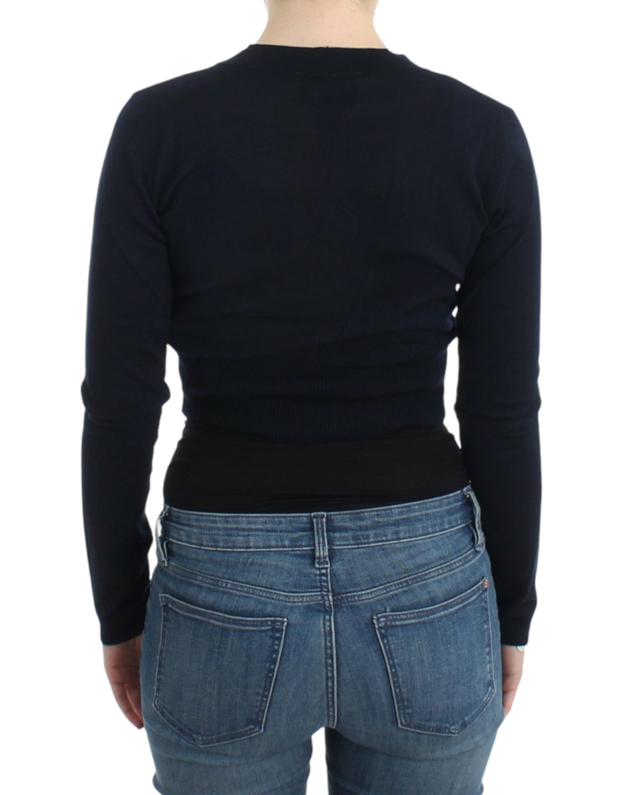 Cavalli Black cropped wool cardigan Cavalli