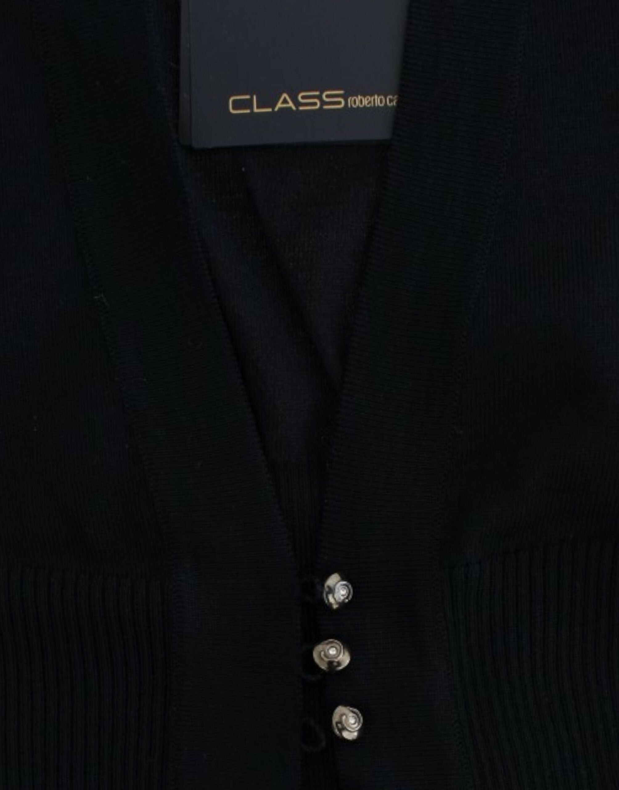 Cavalli Black cropped wool cardigan Cavalli