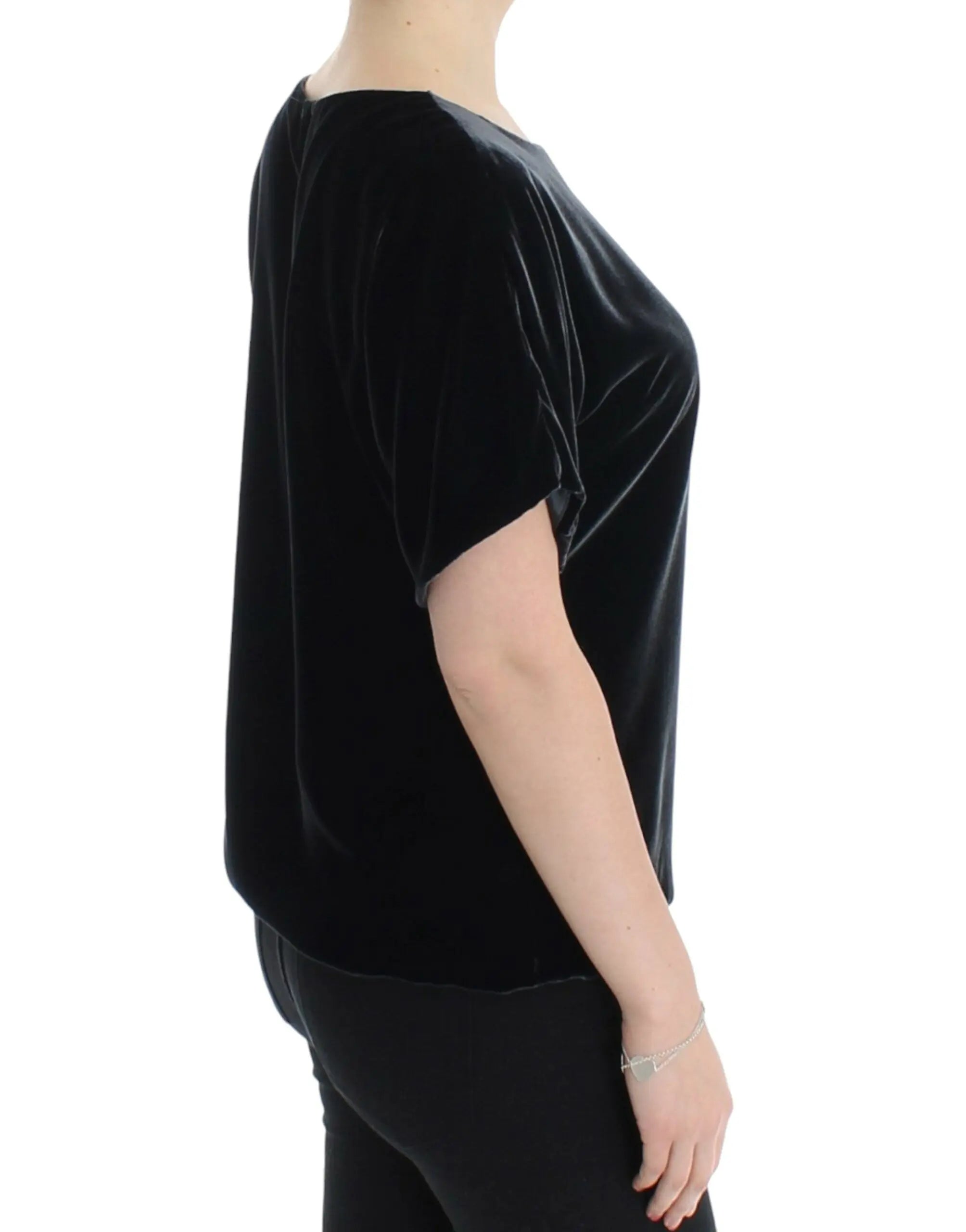 Dolce & Gabbana Enchanting Velvet Short Sleeve Top Dolce & Gabbana