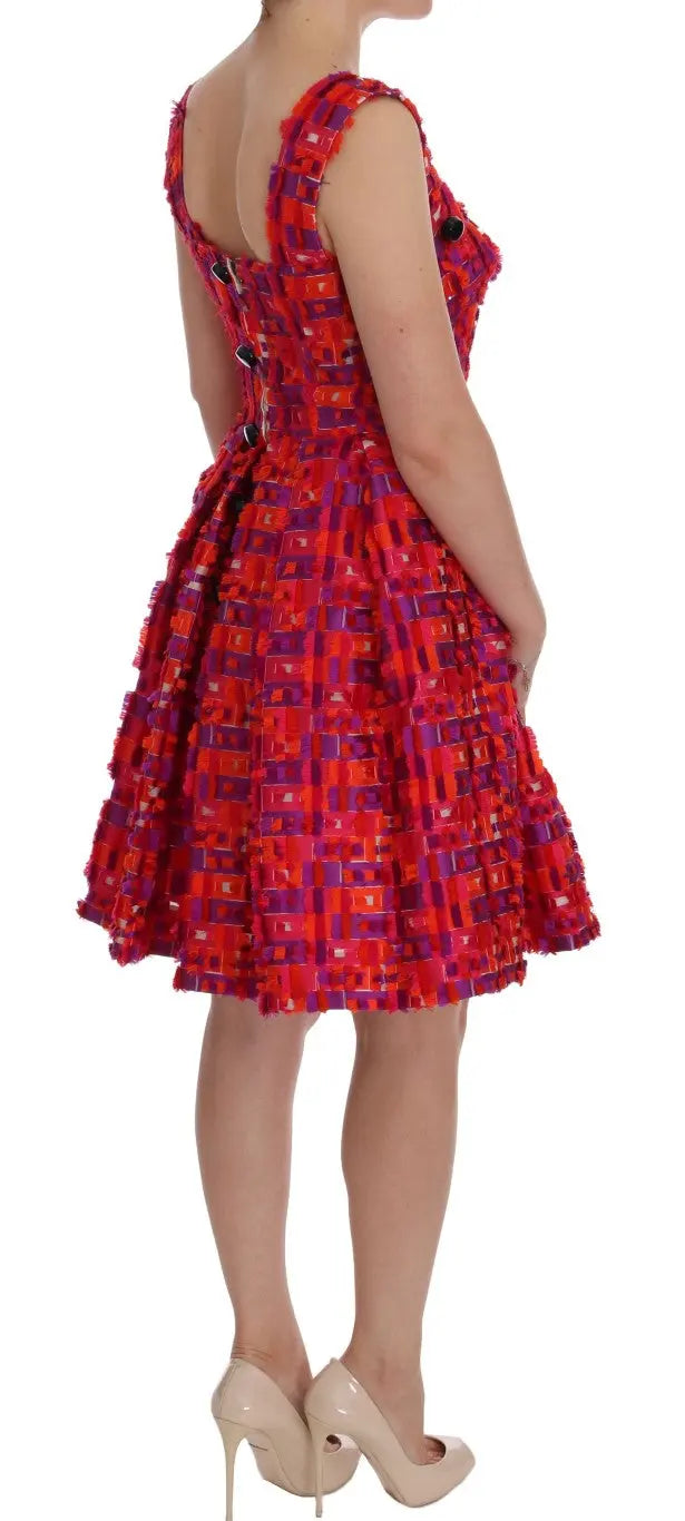 Dolce & Gabbana Elegant Pink A-Line Sleeveless Dress Dolce & Gabbana