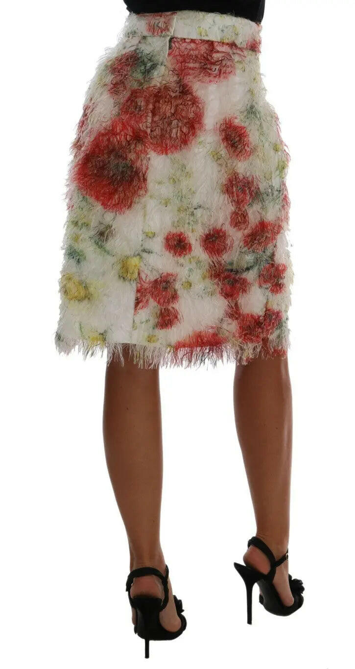 Dolce & Gabbana Floral Patterned Pencil Straight Skirt.
