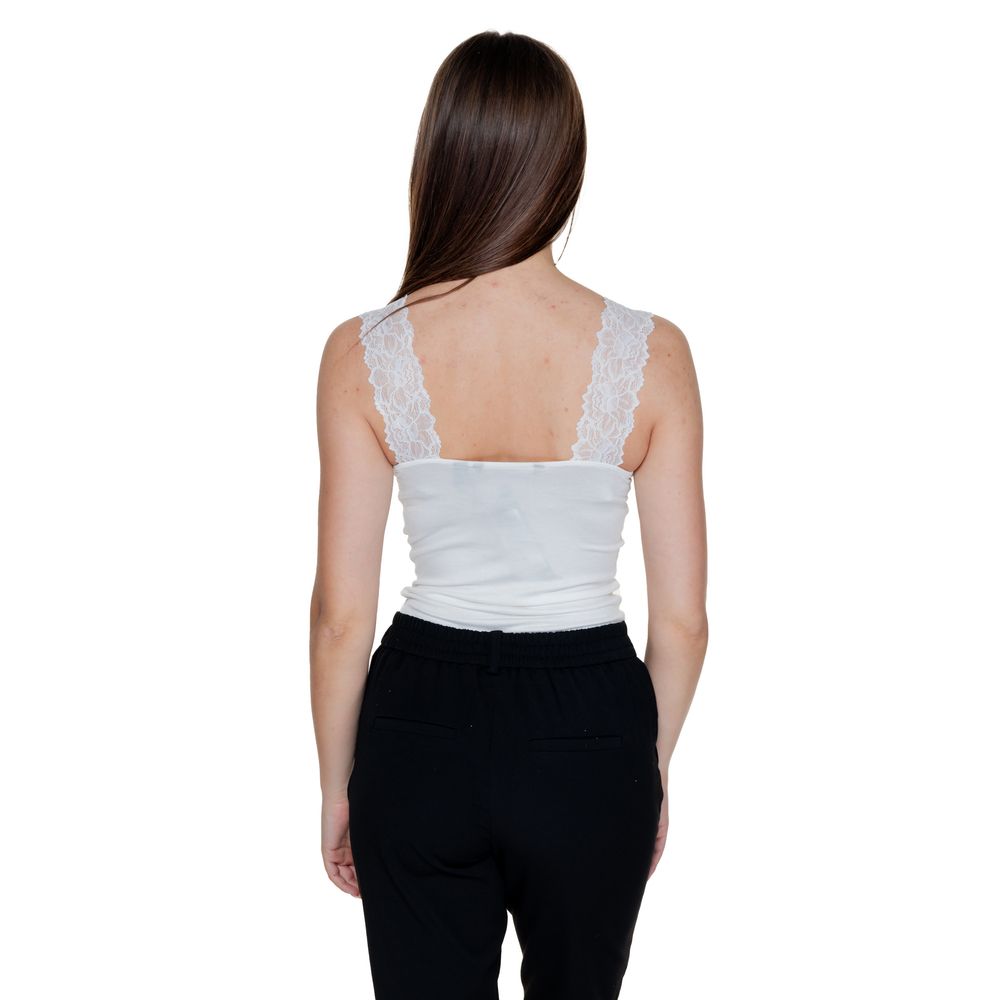 Vero Moda White Viscose Tank Top Vero Moda