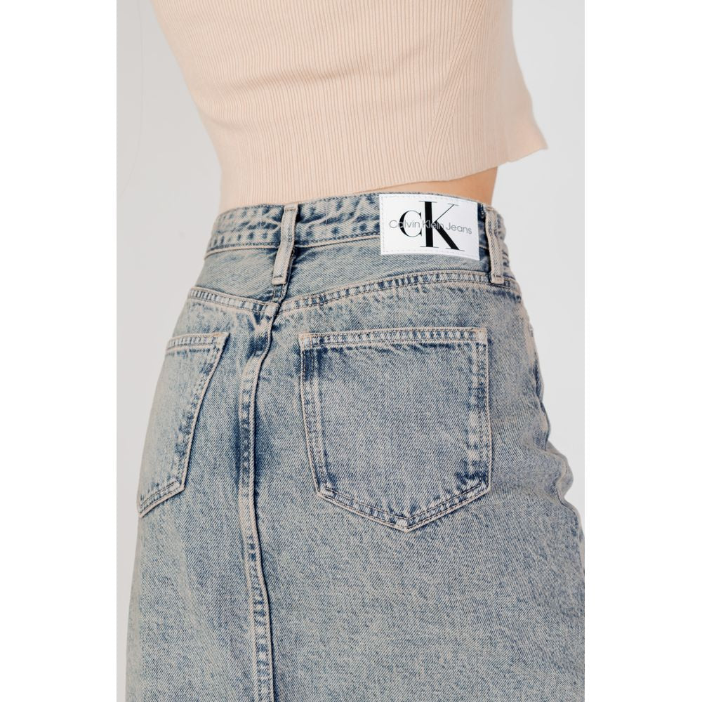 Calvin Klein Jeans Blue Cotton Skirt Calvin Klein Jeans