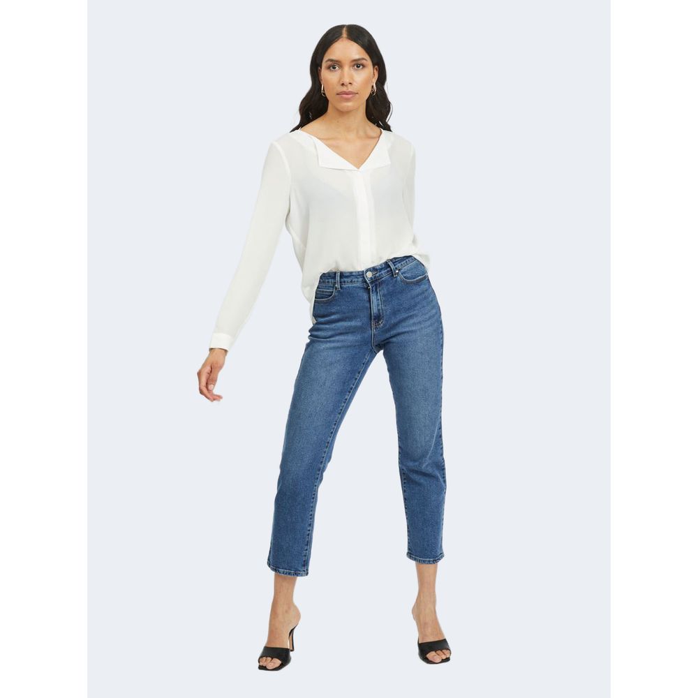 Vila Clothes Cream Polyester Shirt Vila Clothes