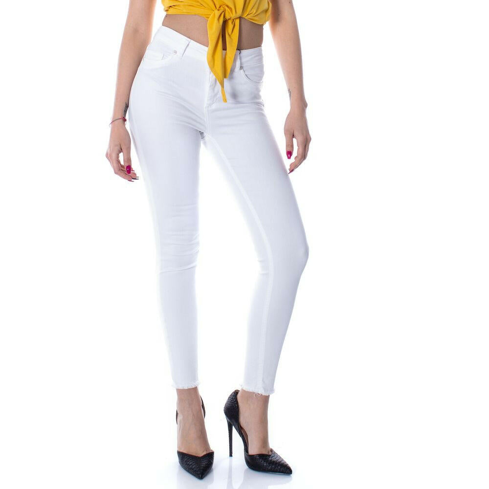 Only White Cotton Skinny Jean Only