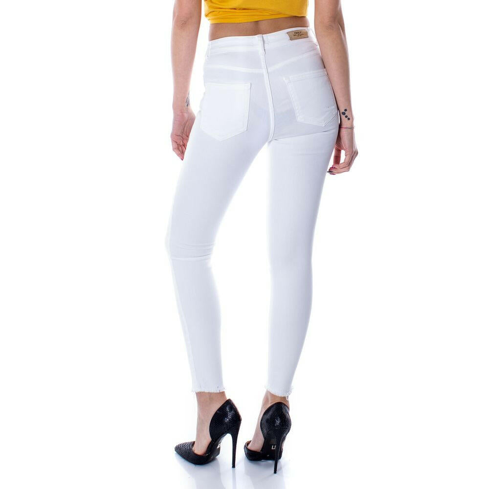 Only White Cotton Skinny Jean Only