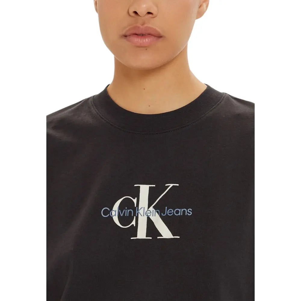 Calvin Klein Jeans Black Cotton T-Shirt Calvin Klein Jeans
