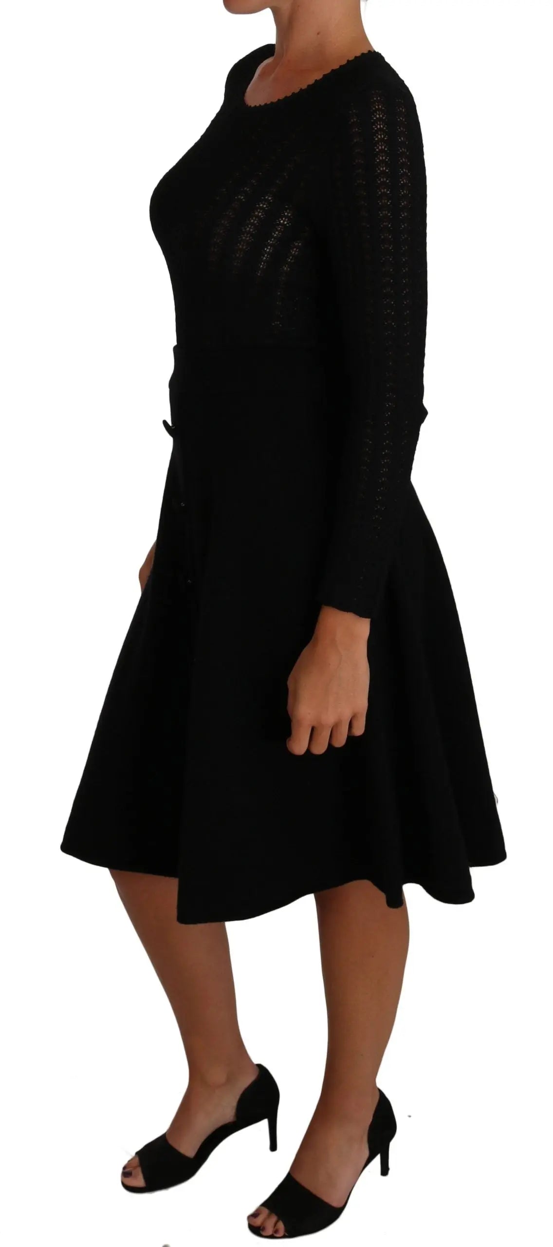 Dolce & Gabbana Elegant Black Knitted Sheath Dress Dolce & Gabbana